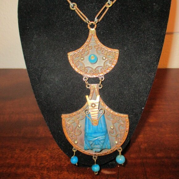 Aztec Abstract Vintage Necklace (rare) - Picture 2 of 5